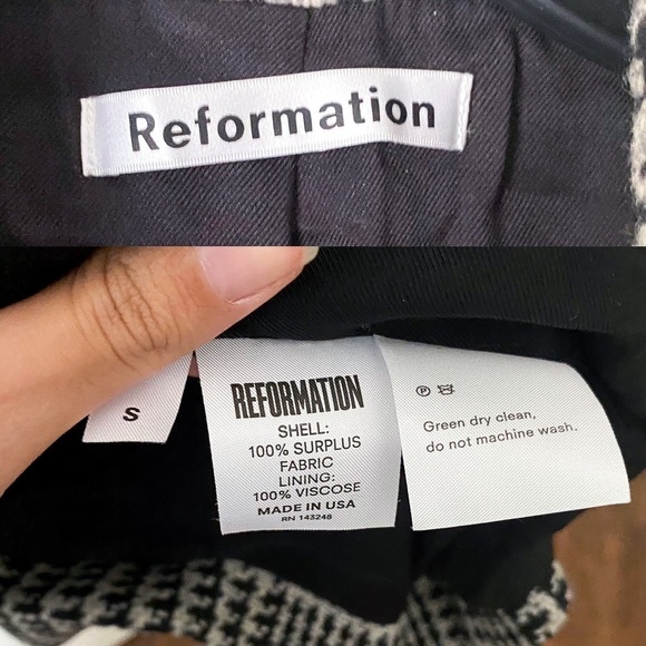 Reformation Black and White Pea Coat - Picture 4 of 9